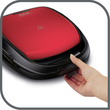 Croque/gaufre TEFAL colormania rouge snack time