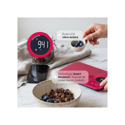 Balance connectée TERRAILLON NUTRITAB Cranberry