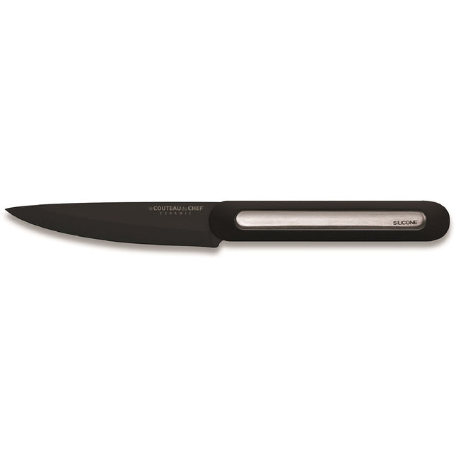Couteau à steak LE COUTEAU DU CHEF silicone manche - lame noir Blister Pegb