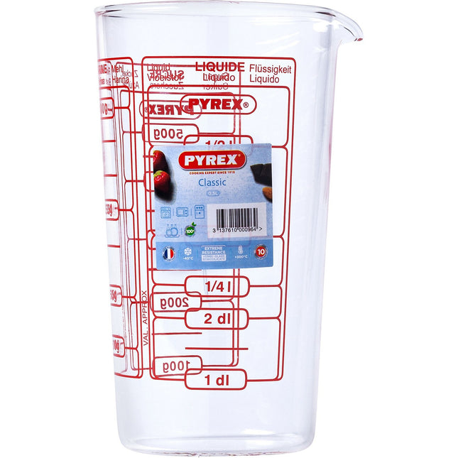 Verre doseur PYREX verre mesureur 0.5L