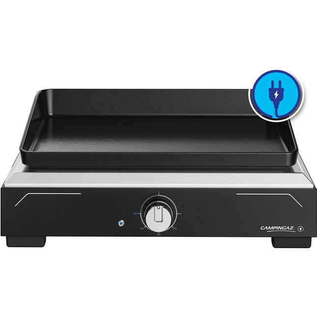 Plancha électrique CAMPINGAZ 1 XD noir inox à poser, 45x30 cm + housse