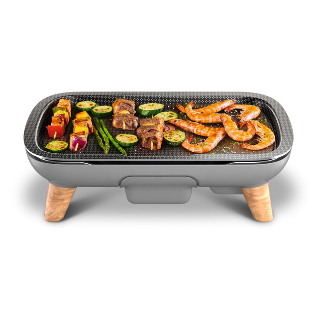 Plancha électrique TEFAL CB658P01 gris à poser, 46x30 cm