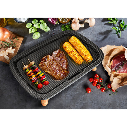 Plancha électrique TEFAL CB658P01 gris à poser, 46x30 cm