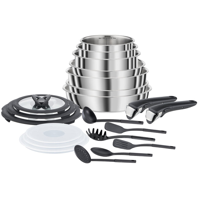Batterie de cuisine SEB compact inox 20 pieces