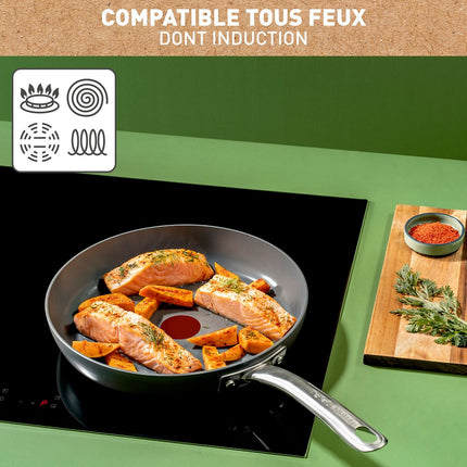 Poêle TEFAL Manche fixe Renew+