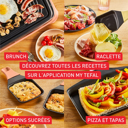 Raclette TEFAL 2 en 1 plancha Food & Co x8 RE651JF0