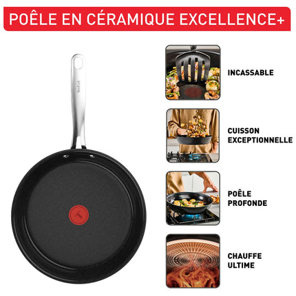 Poêle TEFAL EXCELLENCE + CERAM 28cm