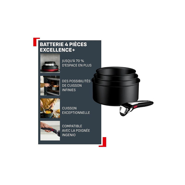 Batterie de cuisine TEFAL Ingenio Excellence 3 casseroles