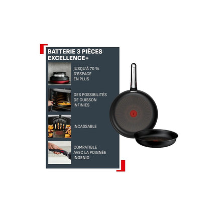 Batterie de cuisine TEFAL Ingenio Excellence poeles 24/28cm