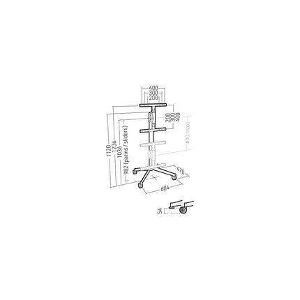 Pied TV ERARD KANA1200L BOIS 30 à 55 pouces