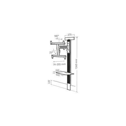 Support mural TV ERARD EXOSTAND 400