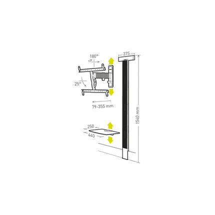 Support mural TV ERARD EXOSTAND 600