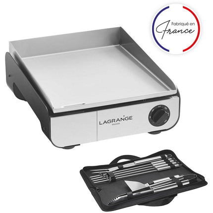 Plancha électrique LAGRANGE Pro 35S noir à poser, 40x35 cm + kit d'accessoires