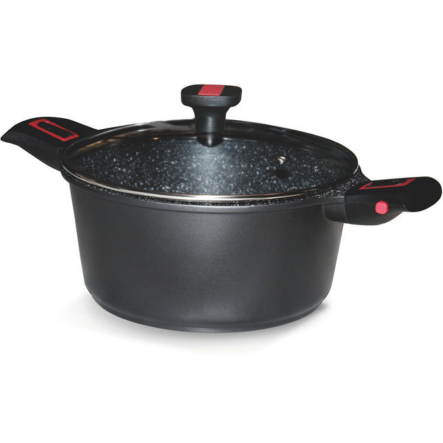 Faitout BAUMALU avec couvercle verre granit pro 24
