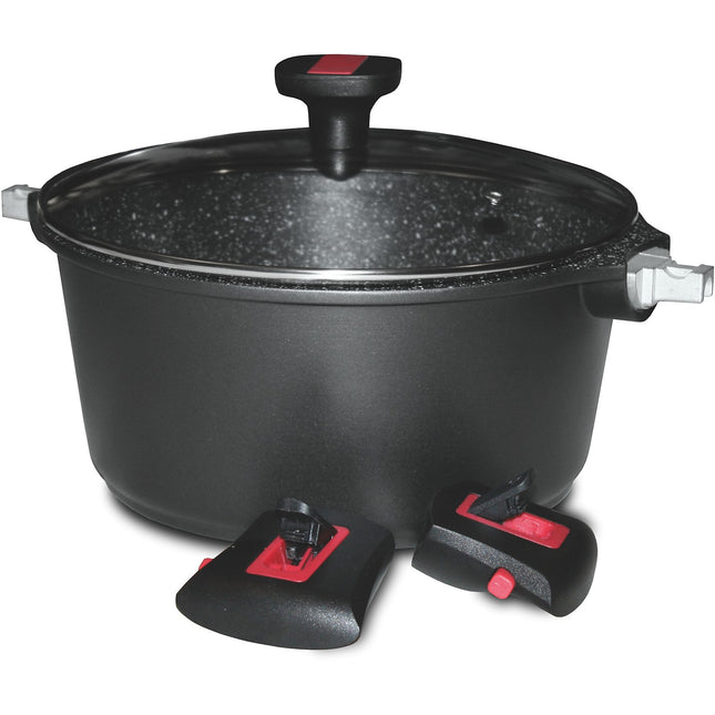Faitout BAUMALU avec couvercle verre granit pro 24