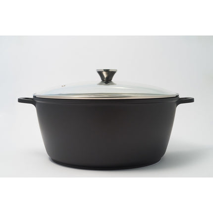 Marmite BAUMALU haute couvercle verre 13.4L 36 cm