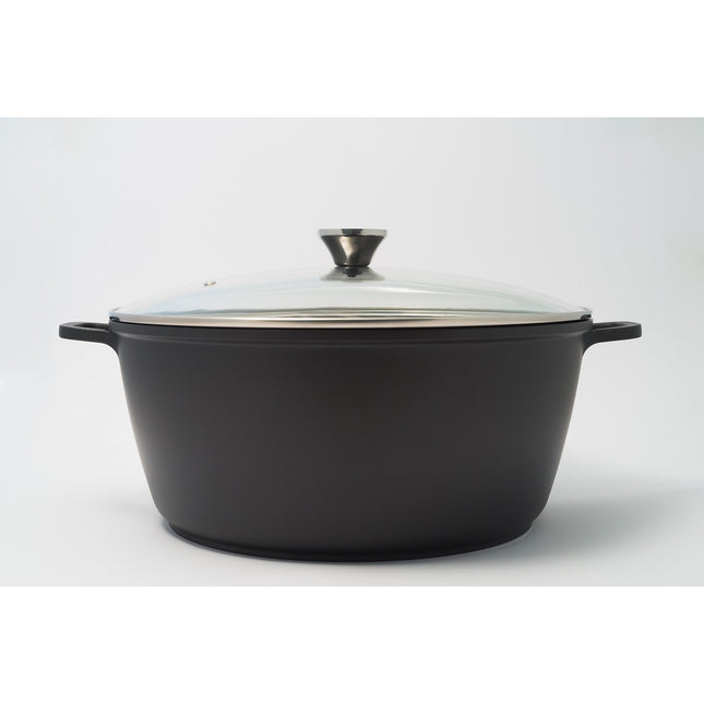 Marmite BAUMALU haute couvercle verre 13.4L 36 cm