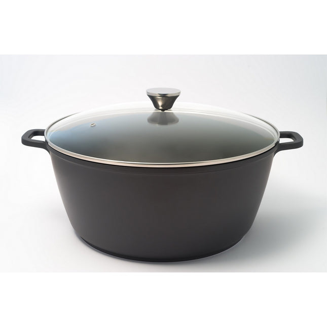 Marmite BAUMALU haute couvercle verre 13.4L 36 cm