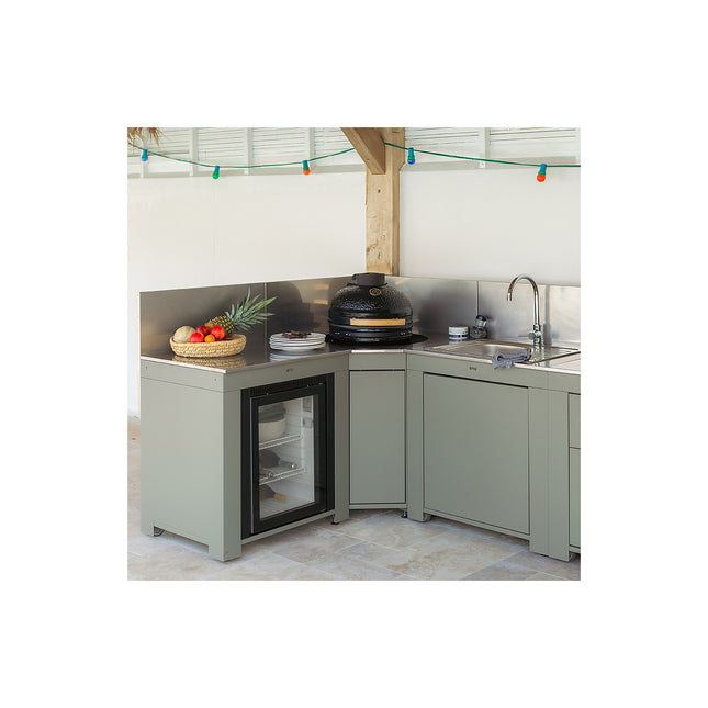 Meuble de cuisine extérieure ENO MODULO Angle-Sauge