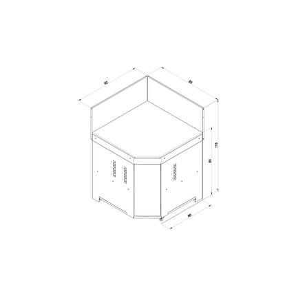 Meuble de cuisine extérieure ENO MODULO Angle-Sauge