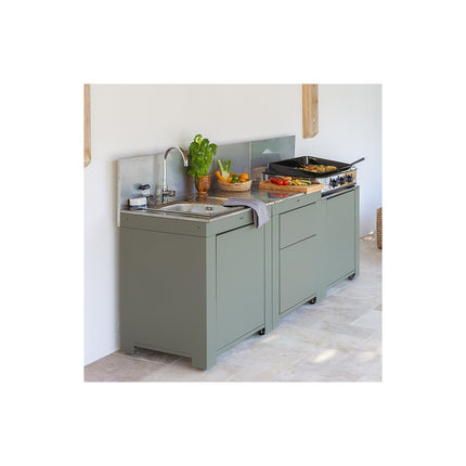 Meuble de cuisine extérieure ENO MODULO Évier-Sauge