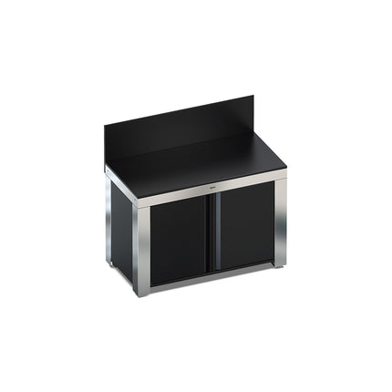 Chariot Plancha ENO Felix Inox/acier 2 portes comaptible planchas ENO
