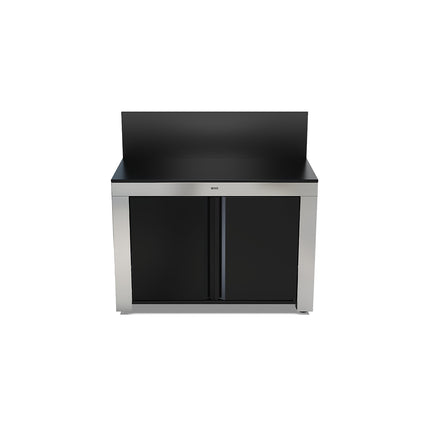 Chariot Plancha ENO Felix Inox/acier 2 portes comaptible planchas ENO