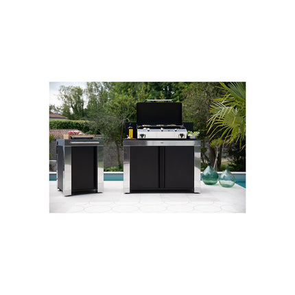 Chariot Plancha ENO Felix Inox/acier 2 portes comaptible planchas ENO