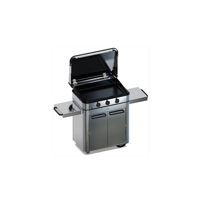 Plancha gaz ENO Combo enosign 80 inox 3 brûleurs sur chariot, 69x40 cm