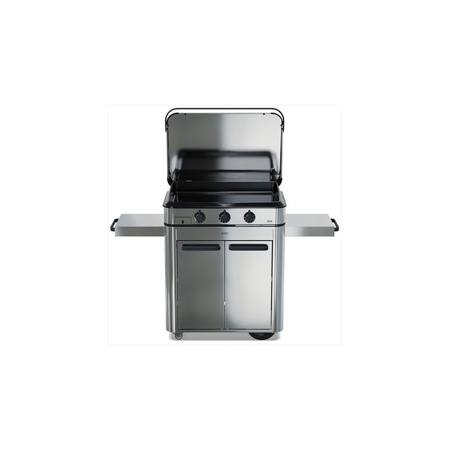 Plancha gaz ENO Combo enosign 80 inox 3 brûleurs sur chariot, 69x40 cm