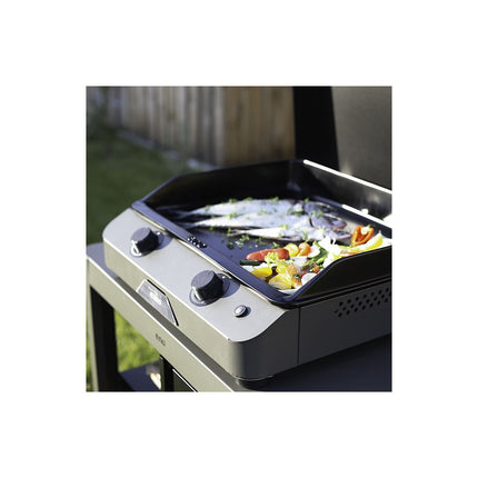 Plancha gaz ENO Fusion 60 Grise 2 brûleurs à poser, 57x39 cm