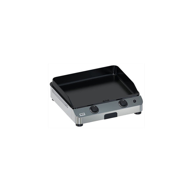 Plancha gaz ENO Fusion 60 Grise 2 brûleurs à poser, 57x39 cm