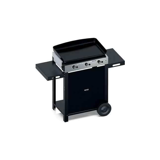 Plancha gaz ENO Combo Initial 65 Inox 3 bruleurs sur chariot, 62x36 cm