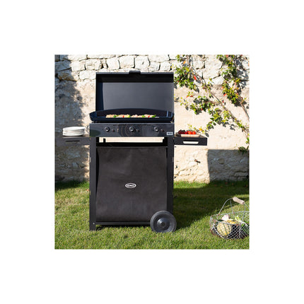 Plancha gaz ENO Combo Initial 65 Inox 3 bruleurs sur chariot, 62x36 cm