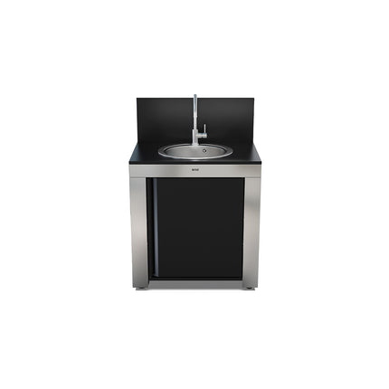 Cuisine extérieure ENO Évier rond-Noir et inox PMOD8503
