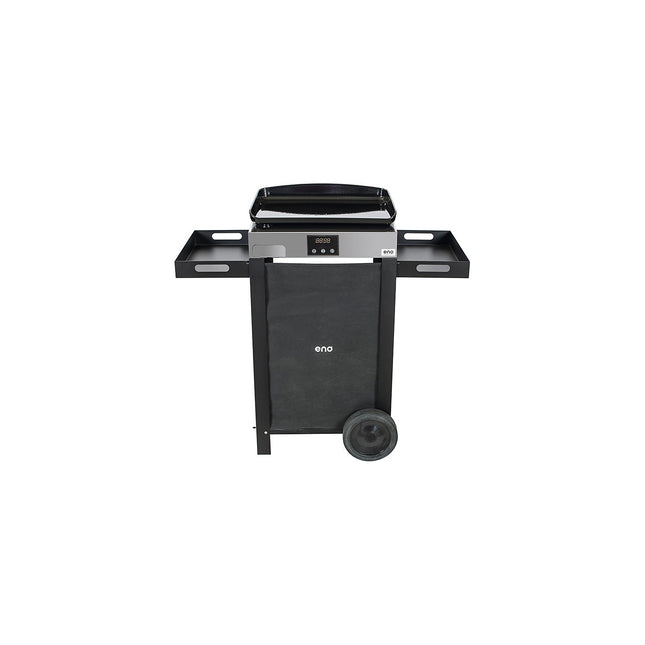 Plancha électrique ENO COMBO INITIAL 50 noir inox sur chariot, 48x38 cm