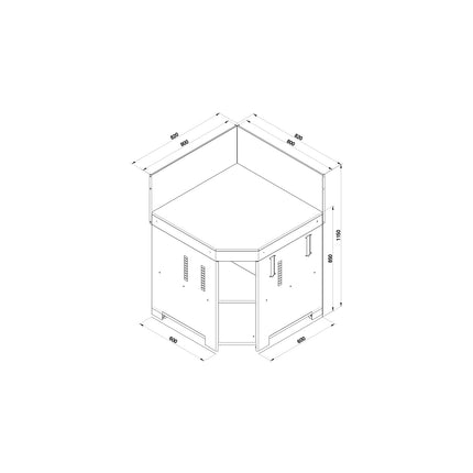 Meuble d'angle ENO Angle Gris cargo