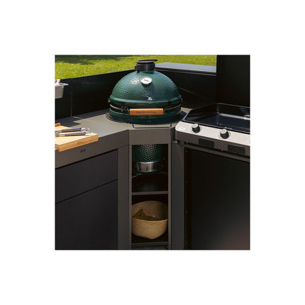 Meuble de cuisine extérieure ENO MODULO D'angle pour Kamado M et L Gris C