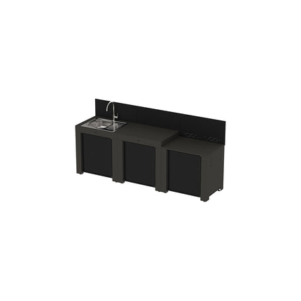 Meuble de cuisine extérieure ENO CLASSIC 3 Modules Gris Cargo PMOD703M