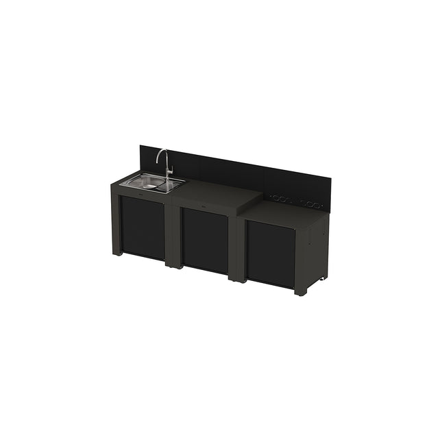Meuble de cuisine extérieure ENO CLASSIC 3 Modules Gris Cargo PMOD703M