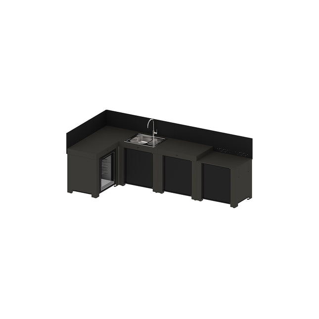 Meuble de cuisine extérieure ENO COMFORT 4 Modules Gris PMOD704M