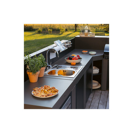Meuble de cuisine extérieure ENO COMFORT 4 Modules Gris PMOD704M