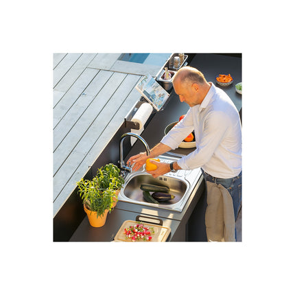 Meuble de cuisine extérieure ENO MODULO avec egouttoir Gris cargo P