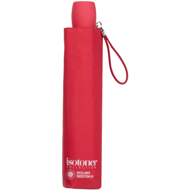Parapluie ISOTONER 3 sections acier/alu/carbone Slim Fuchsi