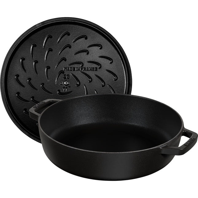 Sauteuse STAUB Chistera 24cm noir mat