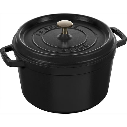 Cocotte STAUB 24 cm haute noir mat