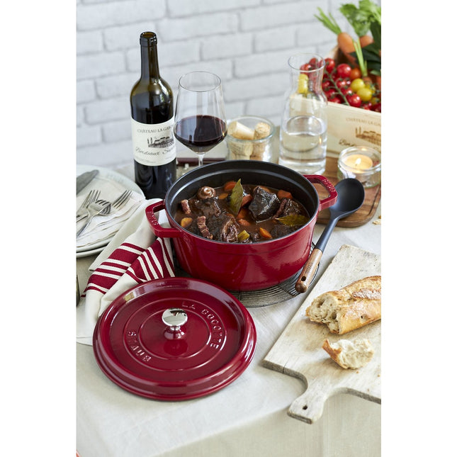 Cocotte STAUB ronde 28 cm Bordeaux
