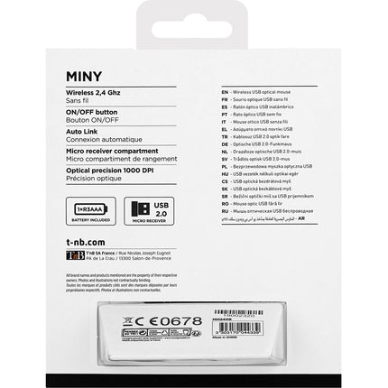 Souris sans fil TNB Miny Noire