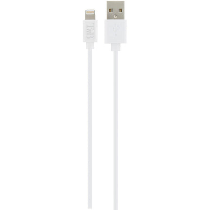 Chargeur secteu TNB USB 2.4A + Cable lightning blanc