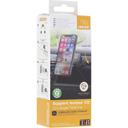 Support smartphone TNB Voiture magnétique pour lecteur CD